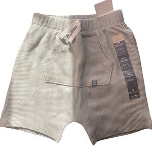 Gray Waffle Knit Shorts
